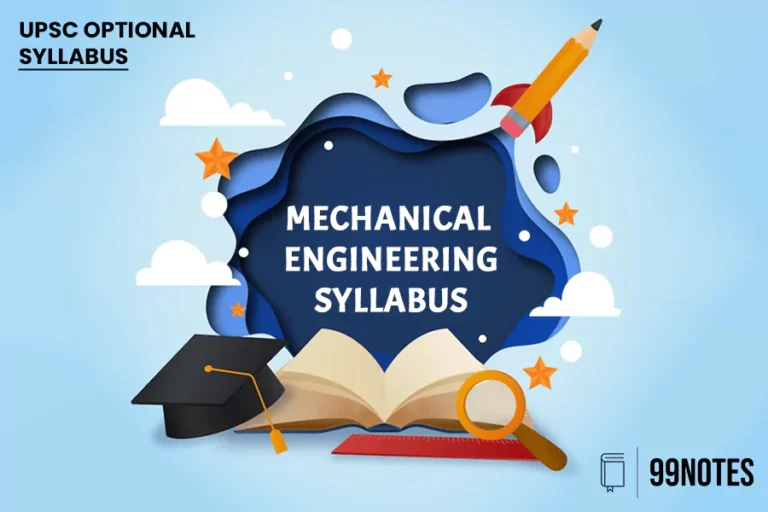 Upsc Mechanical Engineering Syllabus For Cse Mains 2024