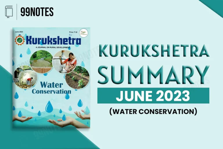 June Kurukshetra – Water Conservation | Updated April 26, 2025 June Kurukshetra – Water Conservation