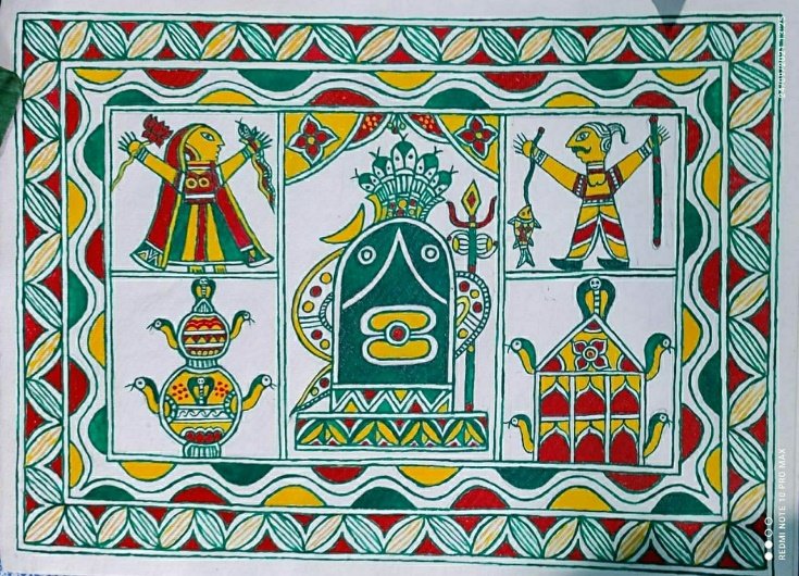 Indian Folk Paintings | Updated May 9, 2025 Manjusha Painting