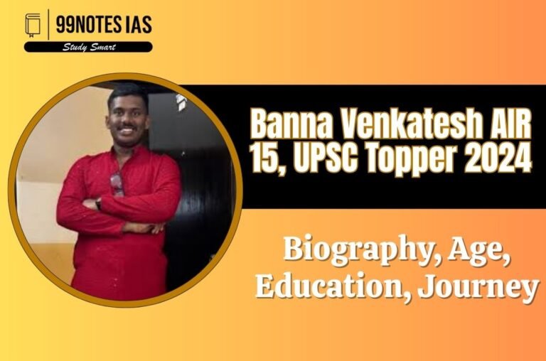 Banna Venkatesh From Srikakulam Fields To Upsc Glory – Air 15, Upsc Topper 2024​
