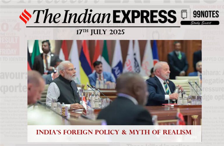 19 July 2025: Indian Express Editorial Analysis